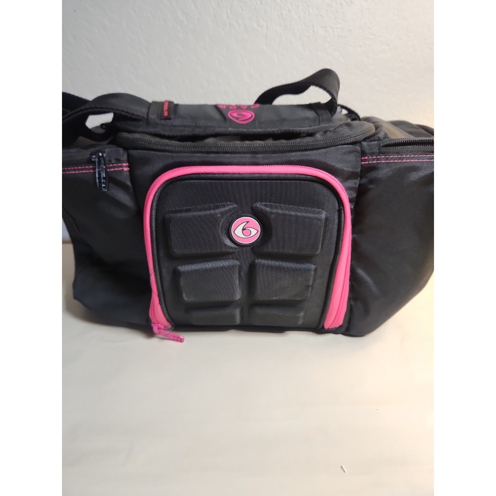 6 Pack Fitness Travel Fit Bag W/ Shoulder Strap-meal Prep Bag